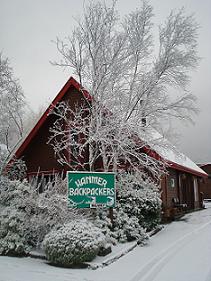 Hanmer Backpackers in winter